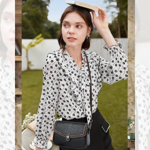 snakeskin embossed crossbody bag with colored trim