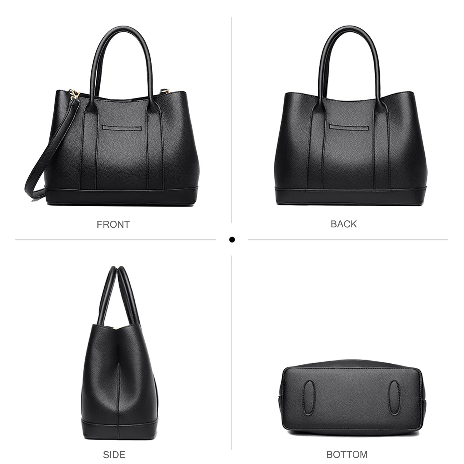Black pebbled handbag - Image 5