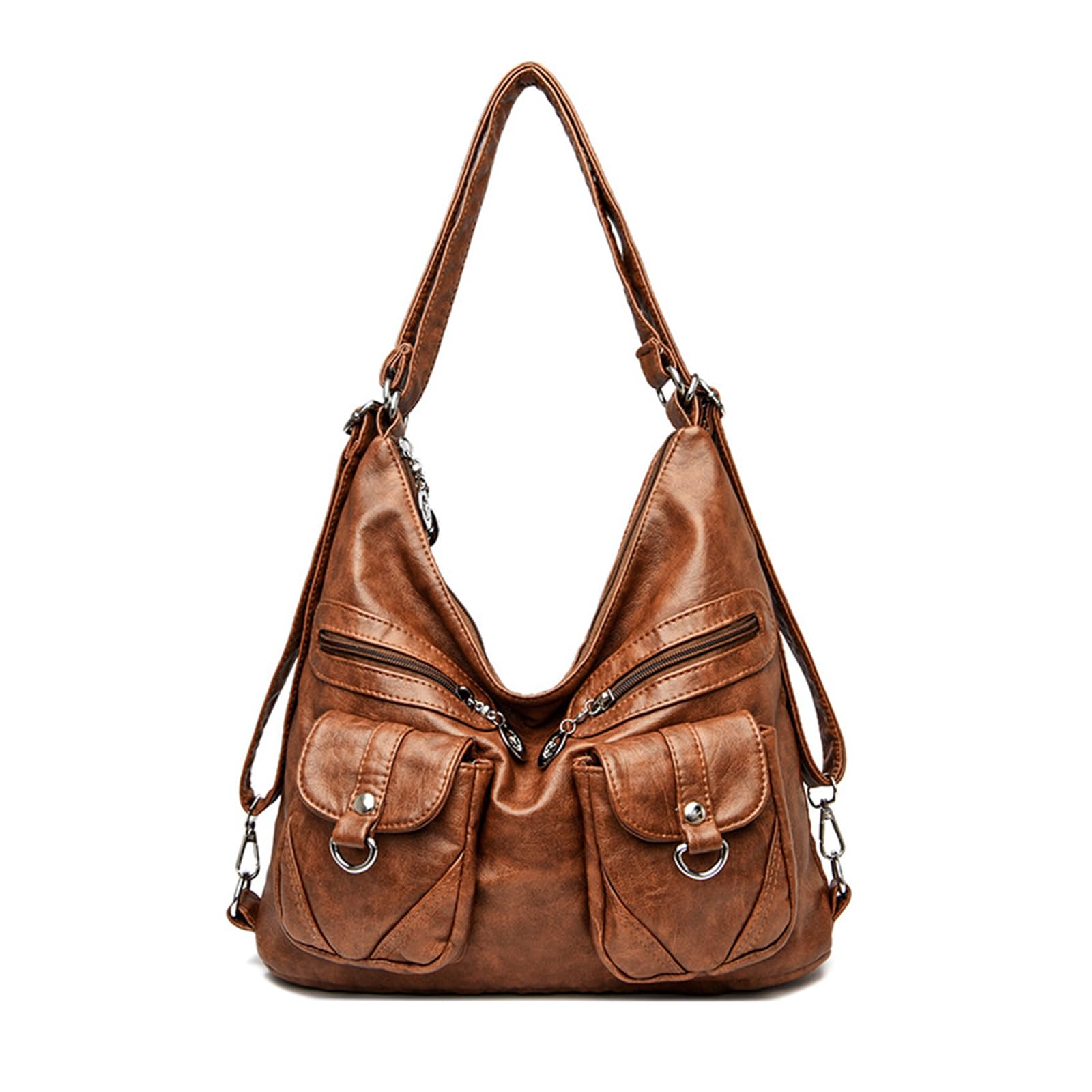 Retro multi-pocket design large capacity shoulder bag - Image 2