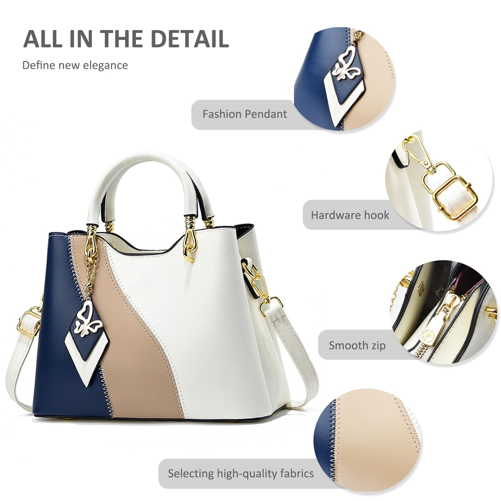 Pendant color-blocked mini handbag - Image 4